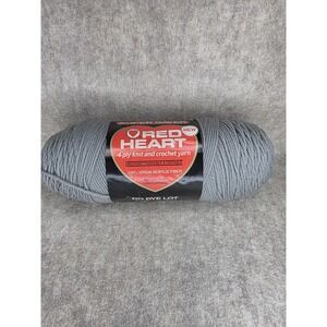 New Red Heart Super Saver‎ 100% Virgin Acrylic Worsted Yarn 4 Ply 8 Oz #340 Grey